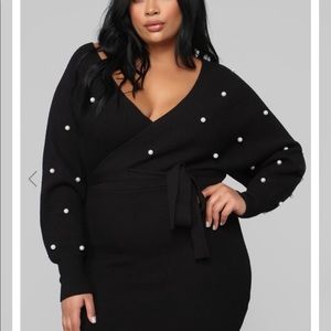 Pearl black Plus size Fashion Nova dress BRAND NEW